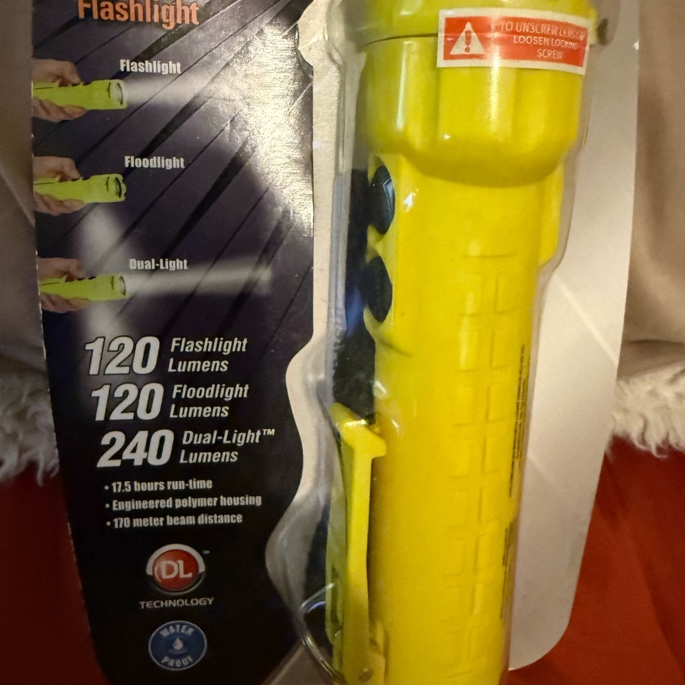 Yellow Dual-Light Flashlight